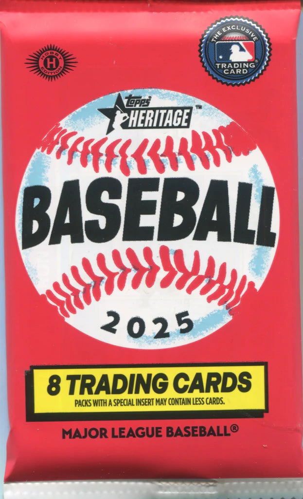 2025 Topps Heritage Baseball Hobby Pack - Collectible Baseball Cards for Trading & Investing - Perfect for Sports Memorabilia Collections & Fantasy Baseball Enthusiasts