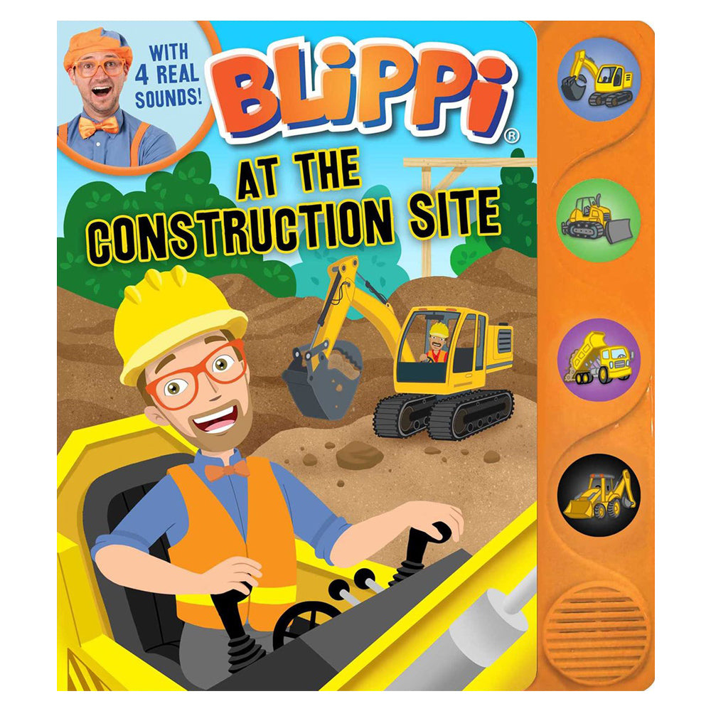 Blippi Construction Site Interactive Sound Book for Kids - Fun Learning Toy with Sounds for Toddlers & Preschoolers - Perfect for Storytime, Playtime & Early Education