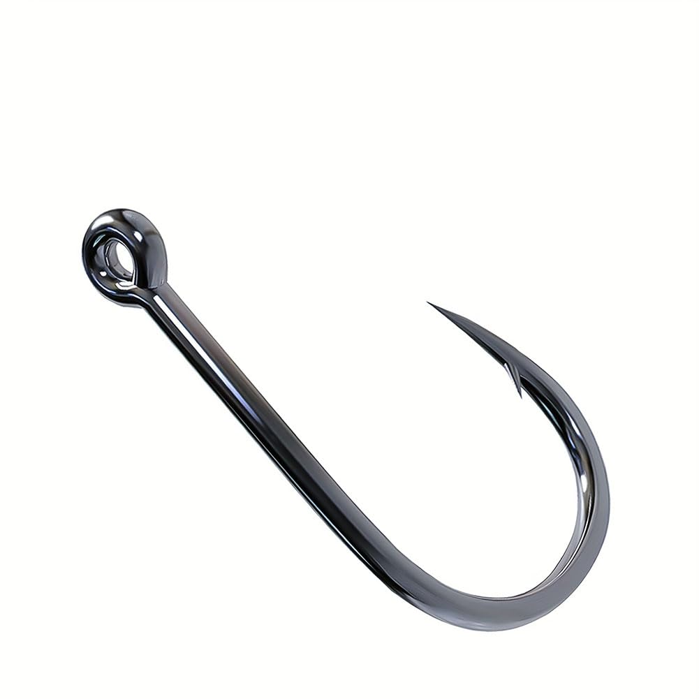1600PCS Barbed Fishing Hooks with Holes - 10 Size Bait Holder Worm Hooks | Carbon Steel Bass Fishing Hooks for Saltwater & Freshwater | Perfect for Bass, Trout, and Catfish Fishing