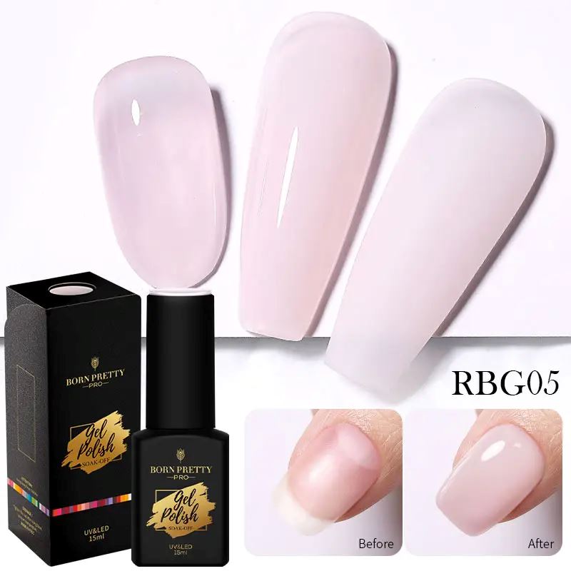 Born Pretty Rubber Base Gel for Nail Art - Strong Nail Extension & Manicure Protection - Perfect for DIY Nails, Salon Professionals & Gel Polish Lovers