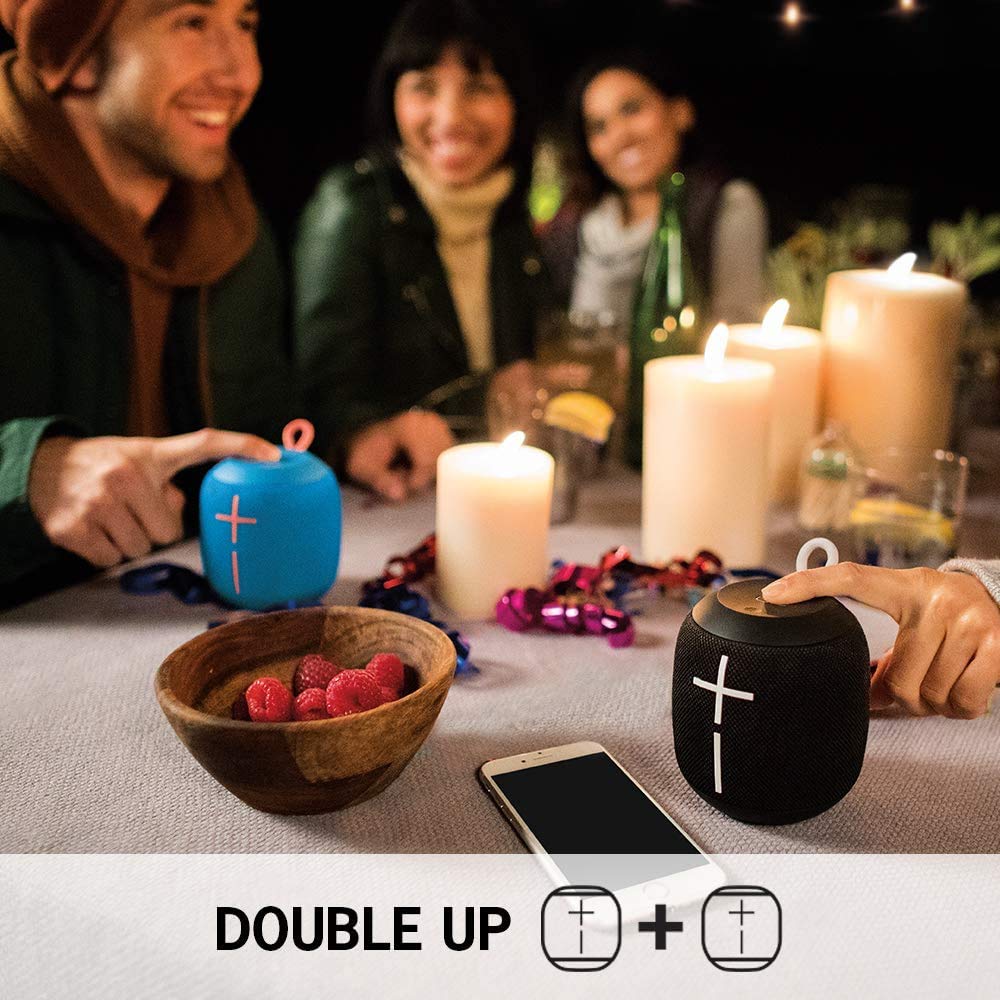 Logitech Ultimate Ears UE WONDERBOOM 2 Wireless Bluetooth Speaker - Waterproof Portable Boom Box with Double-Up Connection, Deep Space (Renewed) - Perfect for Outdoor Adventures, Pool Parties & Travel