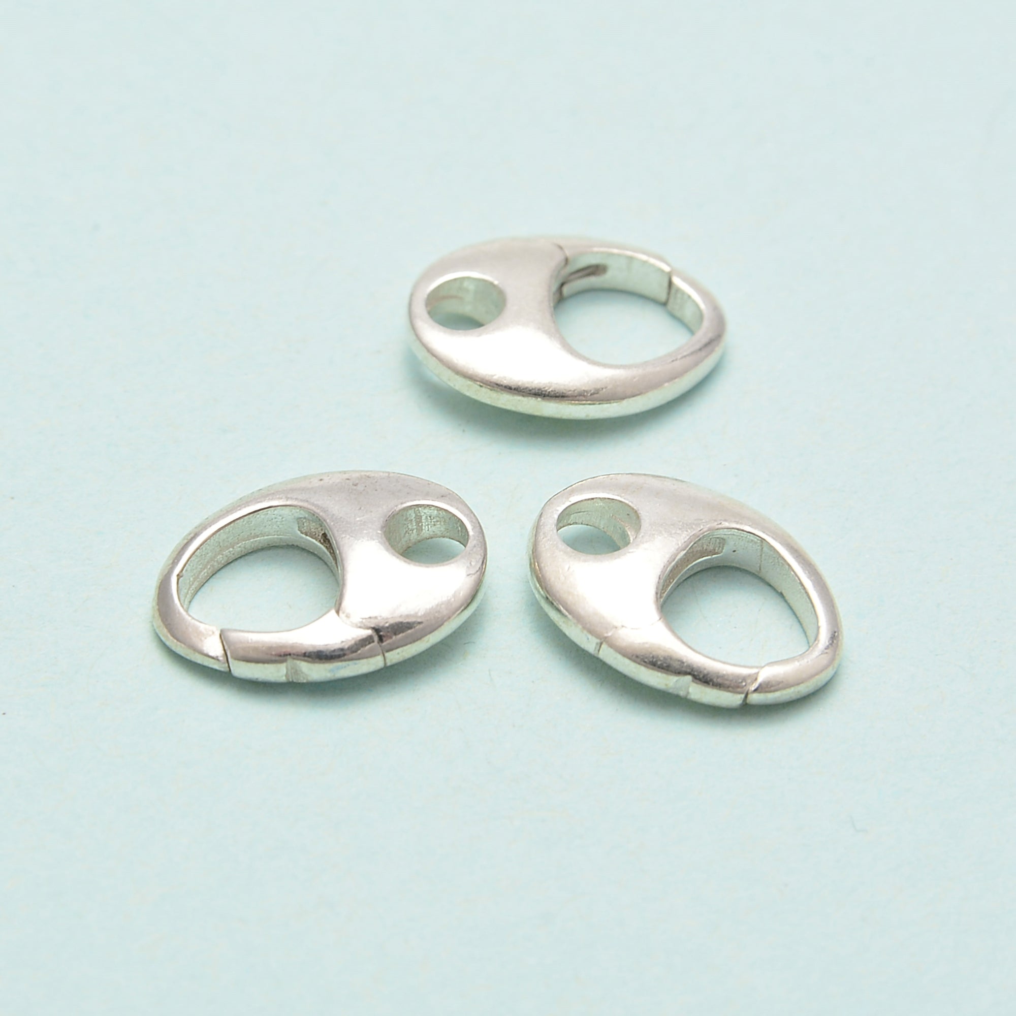 925 Sterling Silver Fish Hook Clasp 9x12mm (3Pcs) - Jewelry Making Supplies for Necklaces, Bracelets & DIY Crafts