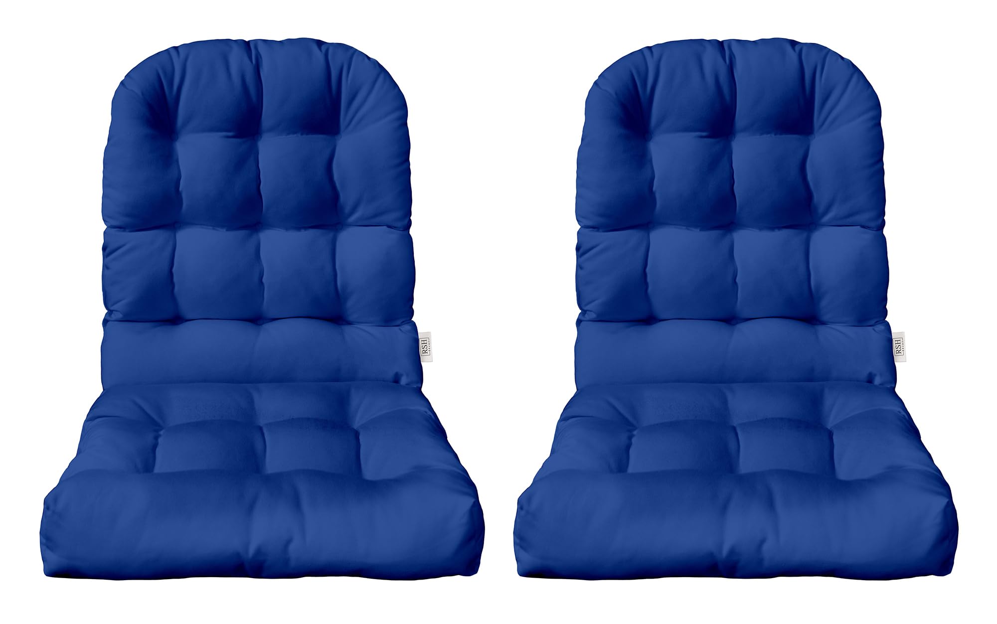 Premium Tufted Adirondack Chair Cushion Set of 2 - 42.5” x 21” All-Weather Outdoor Patio Furniture Cushions - Waterproof, Fade-Resistant Spun Fabric in Veranda Blue - Perfect for Garden, Deck, Poolside & Backyard Relaxation