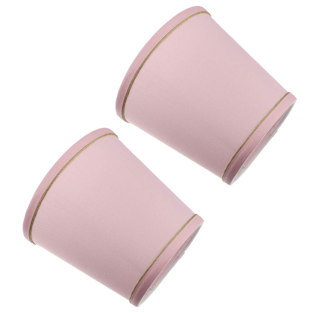 OSALADI 2-Pack Fabric Lampshades - Decorative Ceiling & Table Lamp Covers, Small Chandelier Shades, Clip-On Replacement for Home Décor (Perfect for Living Room, Bedroom & Dining Room Lighting)