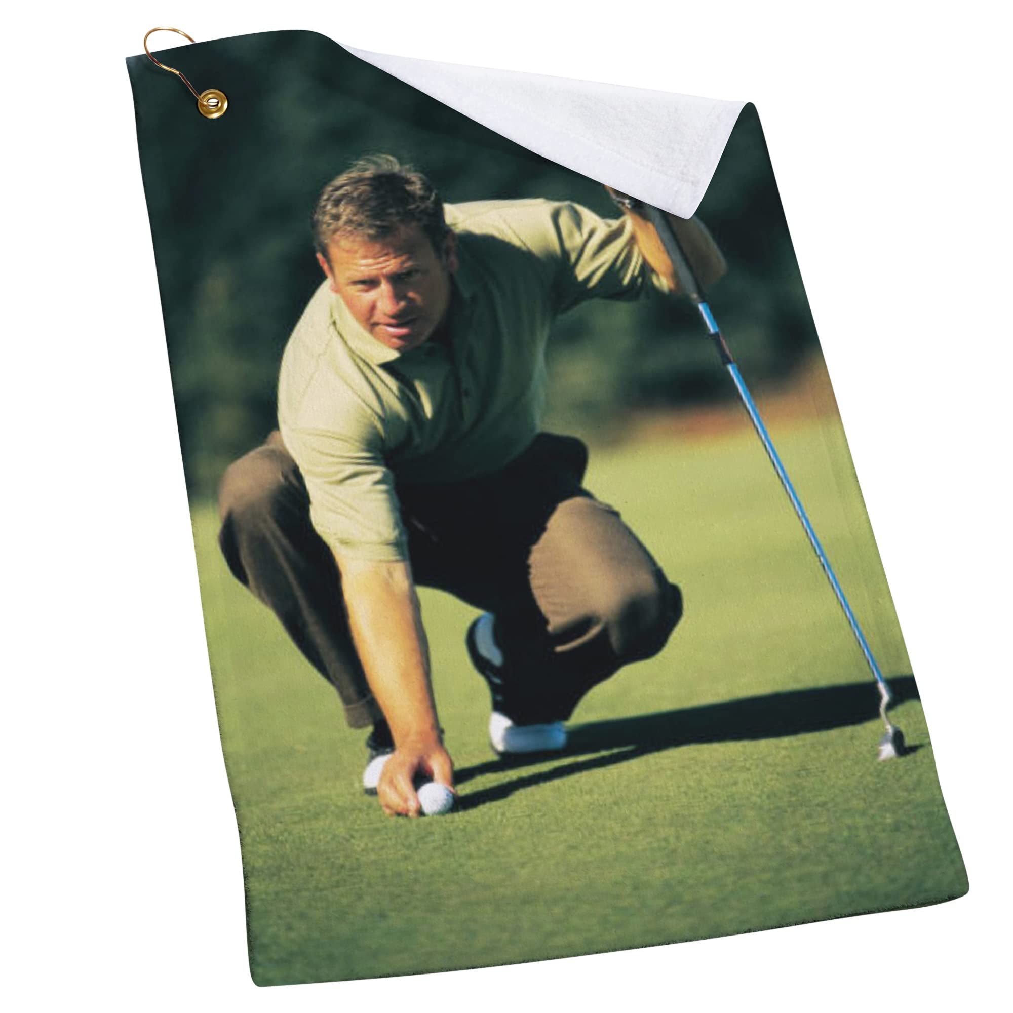 Custom Personalized Golf Towels with Photo - Premium Microfiber Golf Towel for Men & Women | Golf Accessories, Gym Towel | Durable & Machine Washable | Perfect for Golf Courses, Driving Range & Sports Gyms