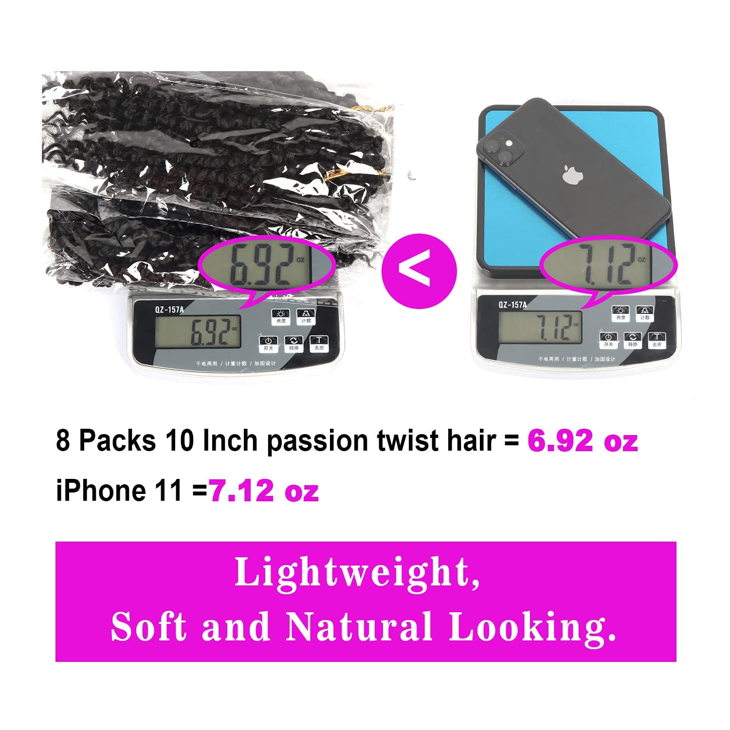 Boho Passion Twist Crochet Hair - 16 Inch Pre-Twisted Crochet Braids (8 Packs) - Soft Pre-Looped Synthetic Hair Extensions for Women, Girls & Kids - Natural Black 1B Color - Perfect for Protective Styles, Summer Looks & Everyday Wear