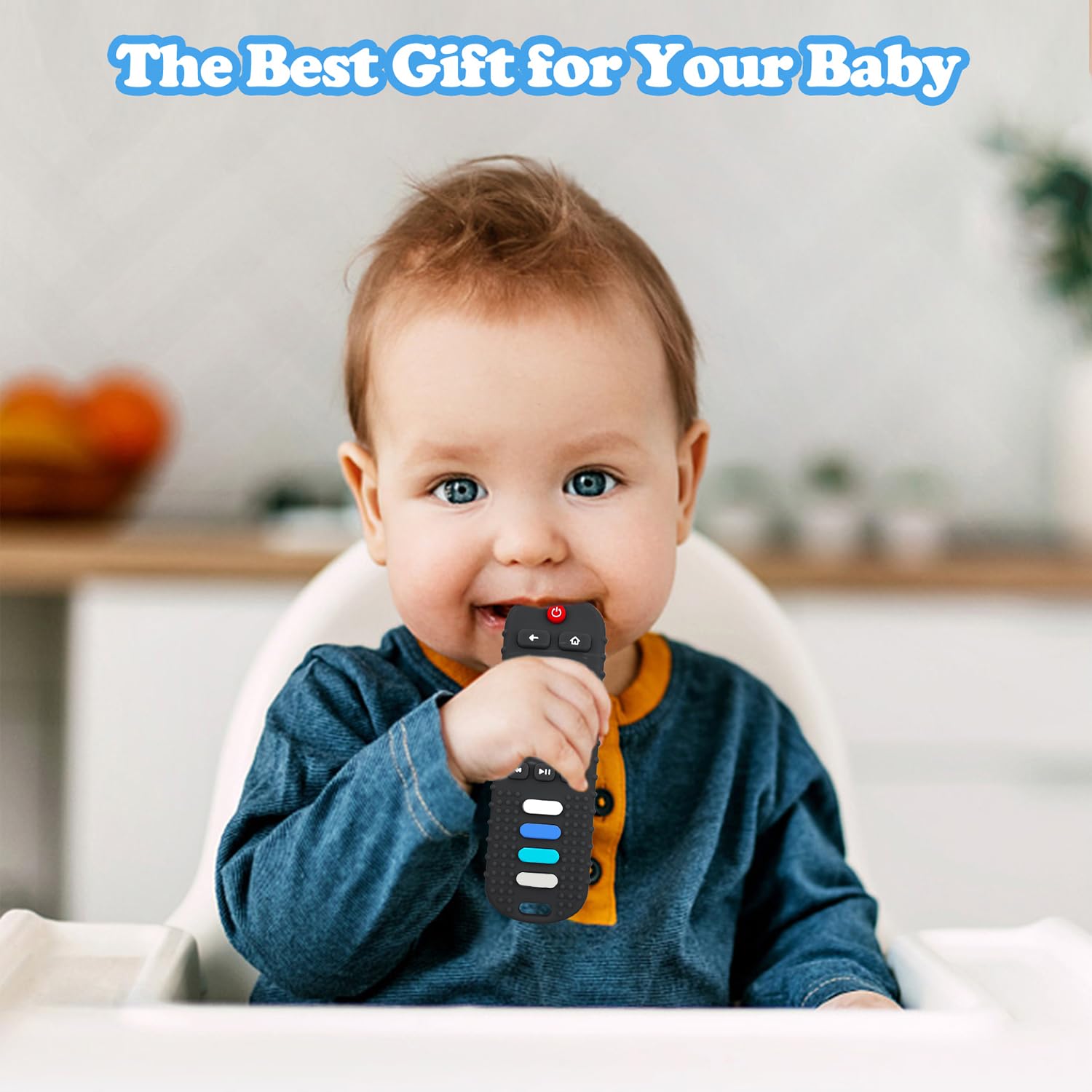 **Organic Baby Teething Toys - BPA Free, Food Grade Silicone Teether for Infants 3-18 Months | TV Remote Shaped Chew Toy for Soothing Sore Gums | Freezer Safe, Perfect for Home, Travel & Daycare (Pink RC)**