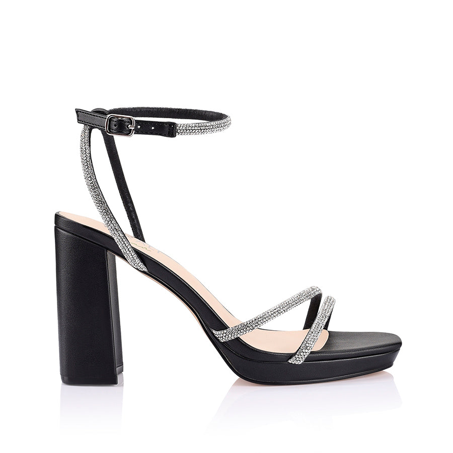 Lauren Platform Sandals for Women - Comfortable Black Summer Sandals with Cushioning - Perfect for Beach, Vacation & Casual Outfits