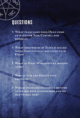 Supernatural Pop Quiz Trivia Deck - 100 Mystical Questions & Answers for Game Nights, TV Show Fans & Paranormal Enthusiasts