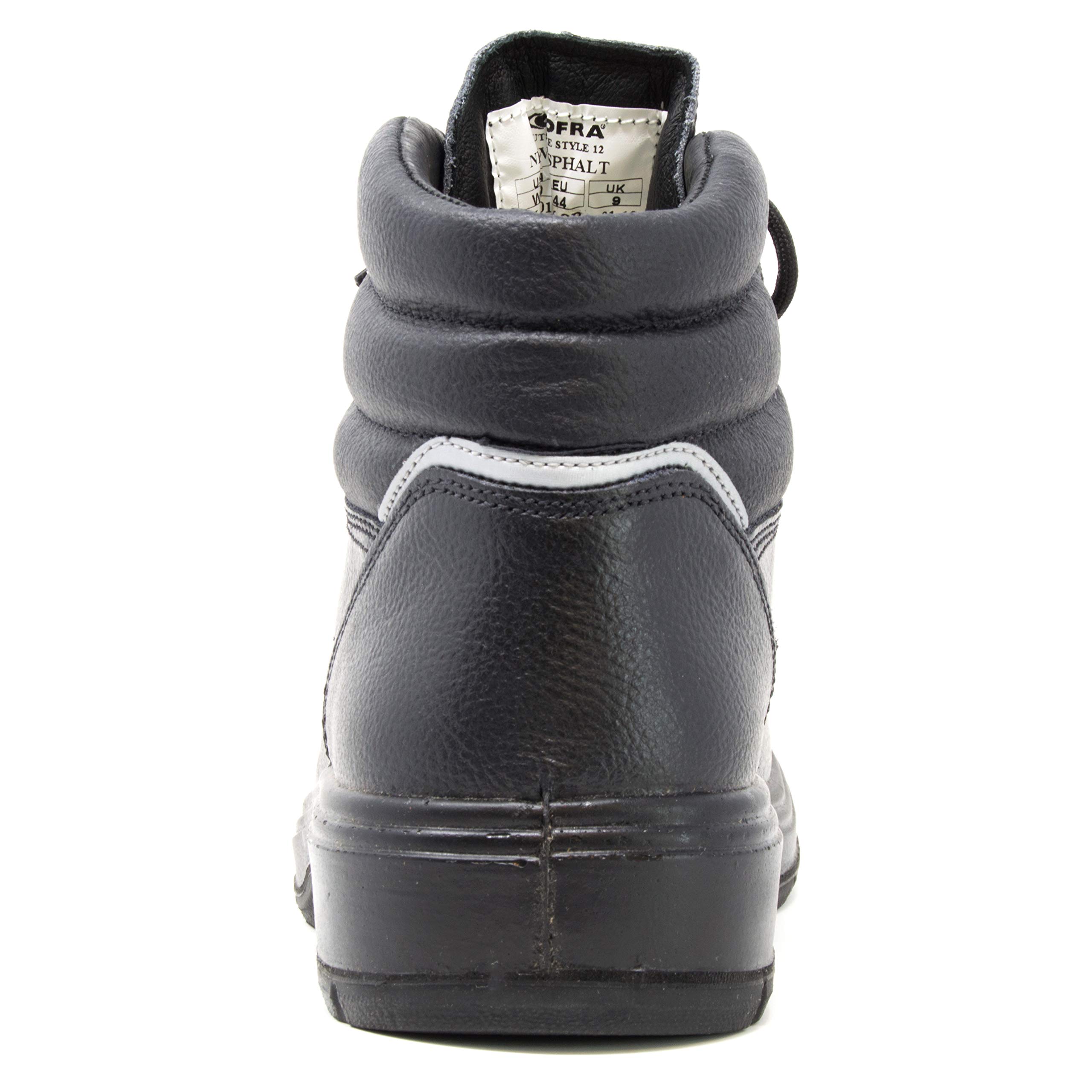Cofra Heat Resistant Asphalt Work Shoes with Composite Safety Toe & Heat Defender Nitrile Rubber Outsole - Black - Ideal for Construction, Road Work & High-Temperature Environments