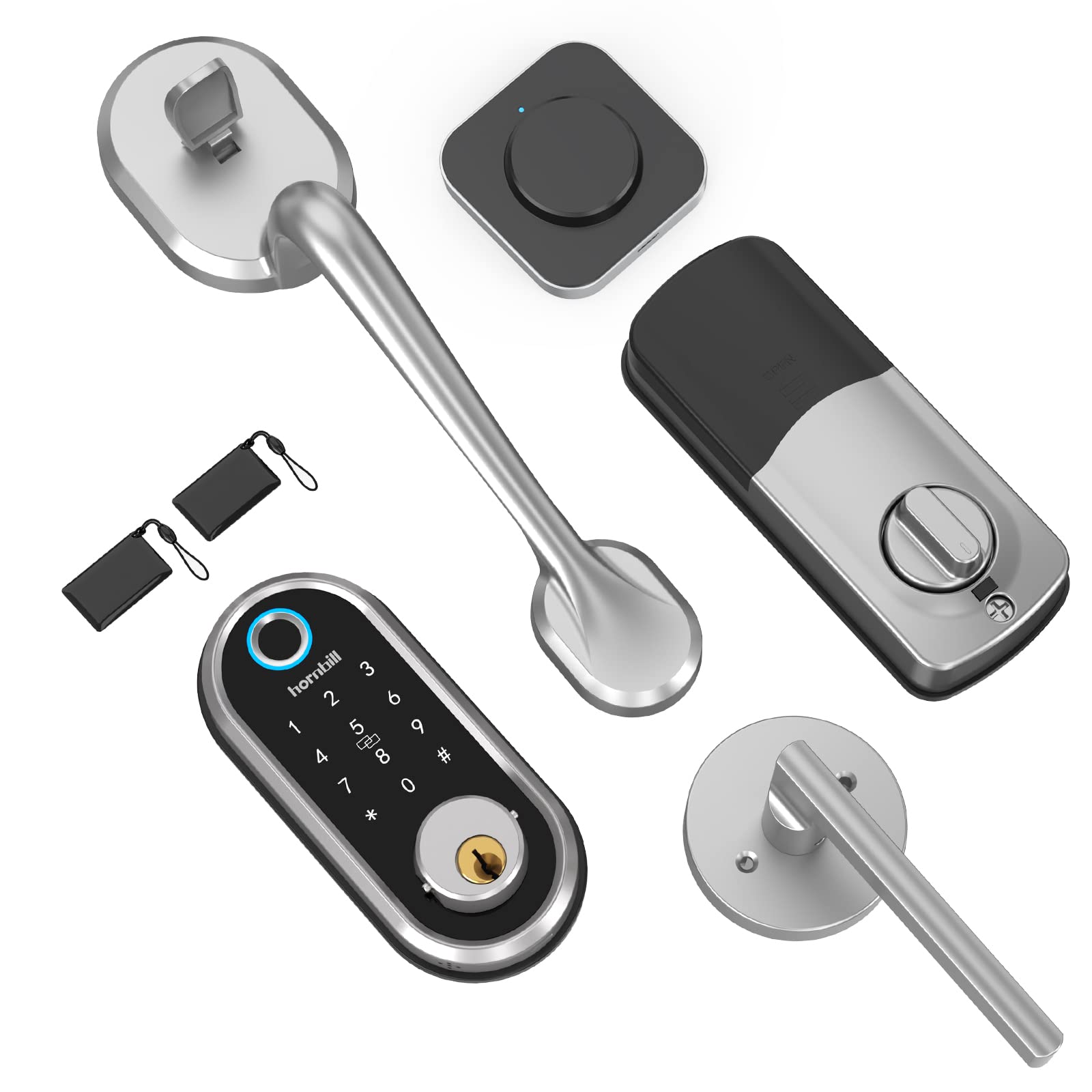 WiFi Smart Lock with Fingerprint & Touchscreen Keypad - Bluetooth Electronic Deadbolt Door Lock with App Control, Auto Lock, Keys, IC Cards & Codes | Secure Smart Home Access for Apartments, Vacation Homes & Rentals