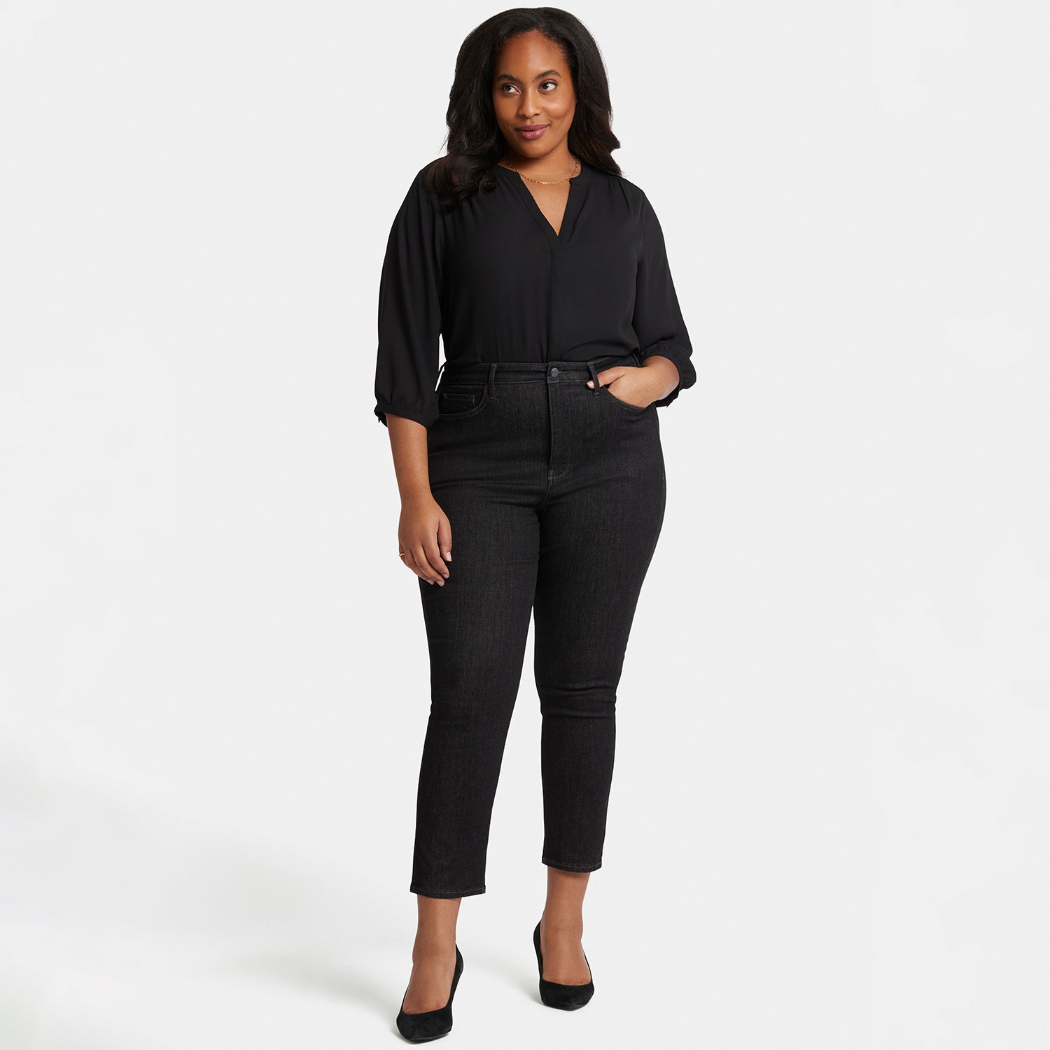 Curve Shaper™ Sheri Slim Ankle Jeans for Women - Plus Size High Waisted Stretch Denim Pants - Perfect for Casual Wear, Work & Date Nights | Gardenranch