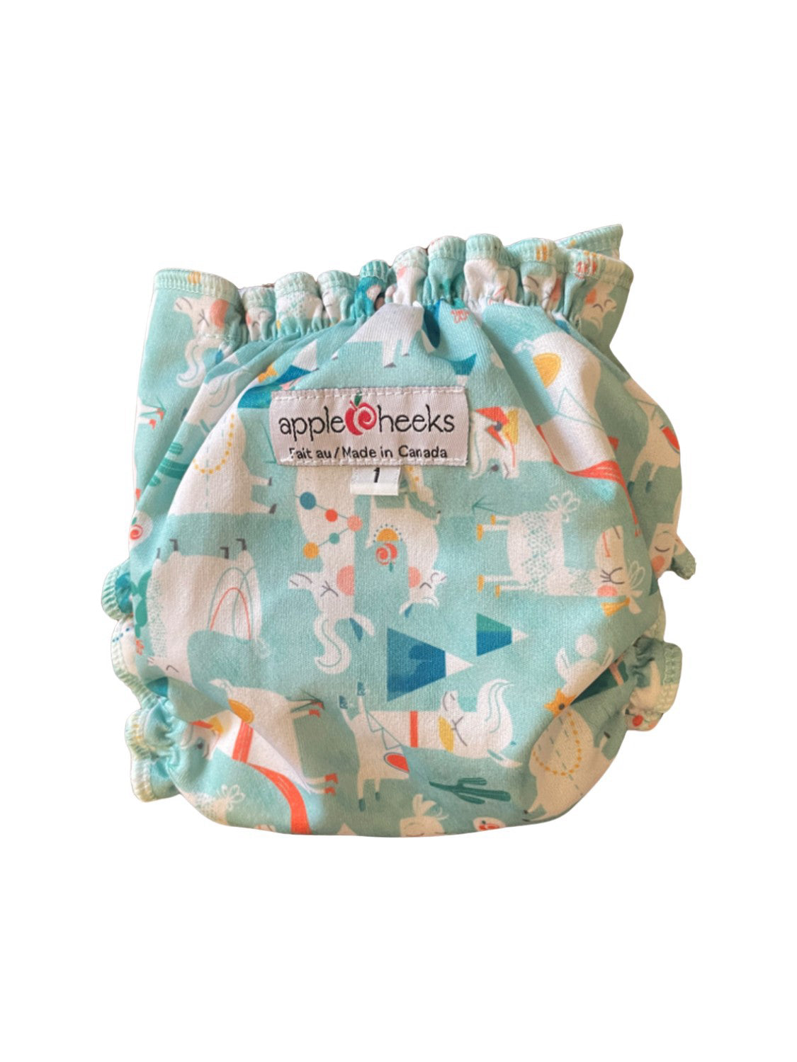 Apple Cheeks Cloth Diaper Size 1 for Newborns 0-3 Months | Eco-Friendly Reusable Baby Diapers | Perfect for Daycare, Travel & Home Use