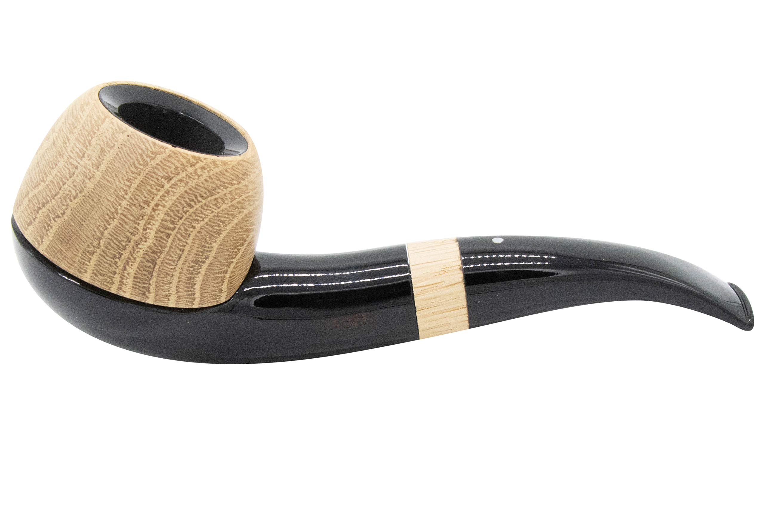 Premium Vauen Oak Bent Apple 237 Ebony Tobacco Pipe - Handcrafted Smoking Pipe for Relaxation & Collectors - Perfect for Home, Office & Outdoor Use