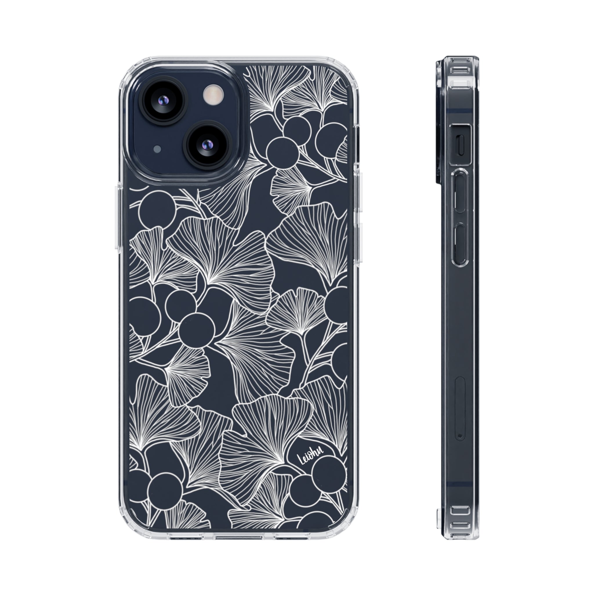 Premium Gingko Clear Phone Case - Slim Protective Cover for iPhone & Samsung - Perfect for Everyday Use, Travel & Outdoor Activities