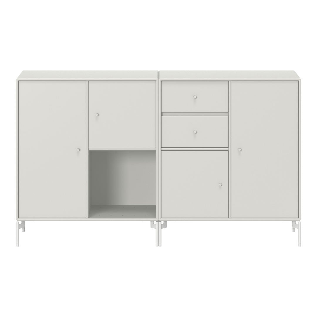 Modern Couple Sideboard with Sturdy Wooden Legs - Stylish Storage Cabinet for Living Room, Bedroom, or Entryway