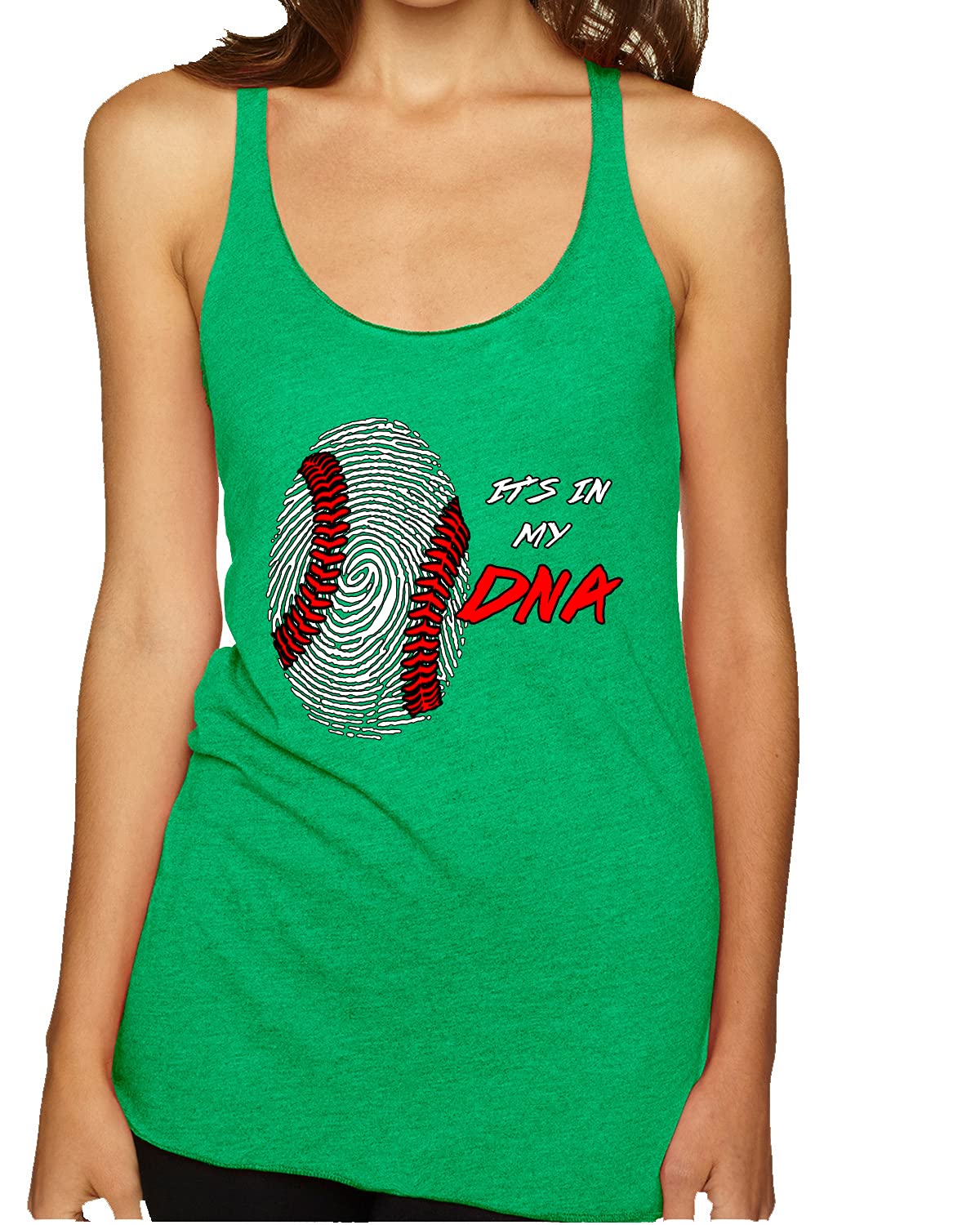 DNA Baseball Sports Tri-Blend Racerback Tank Top - Athletic Performance Shirt for Baseball Players & Fans - Perfect for Training, Games & Casual Wear