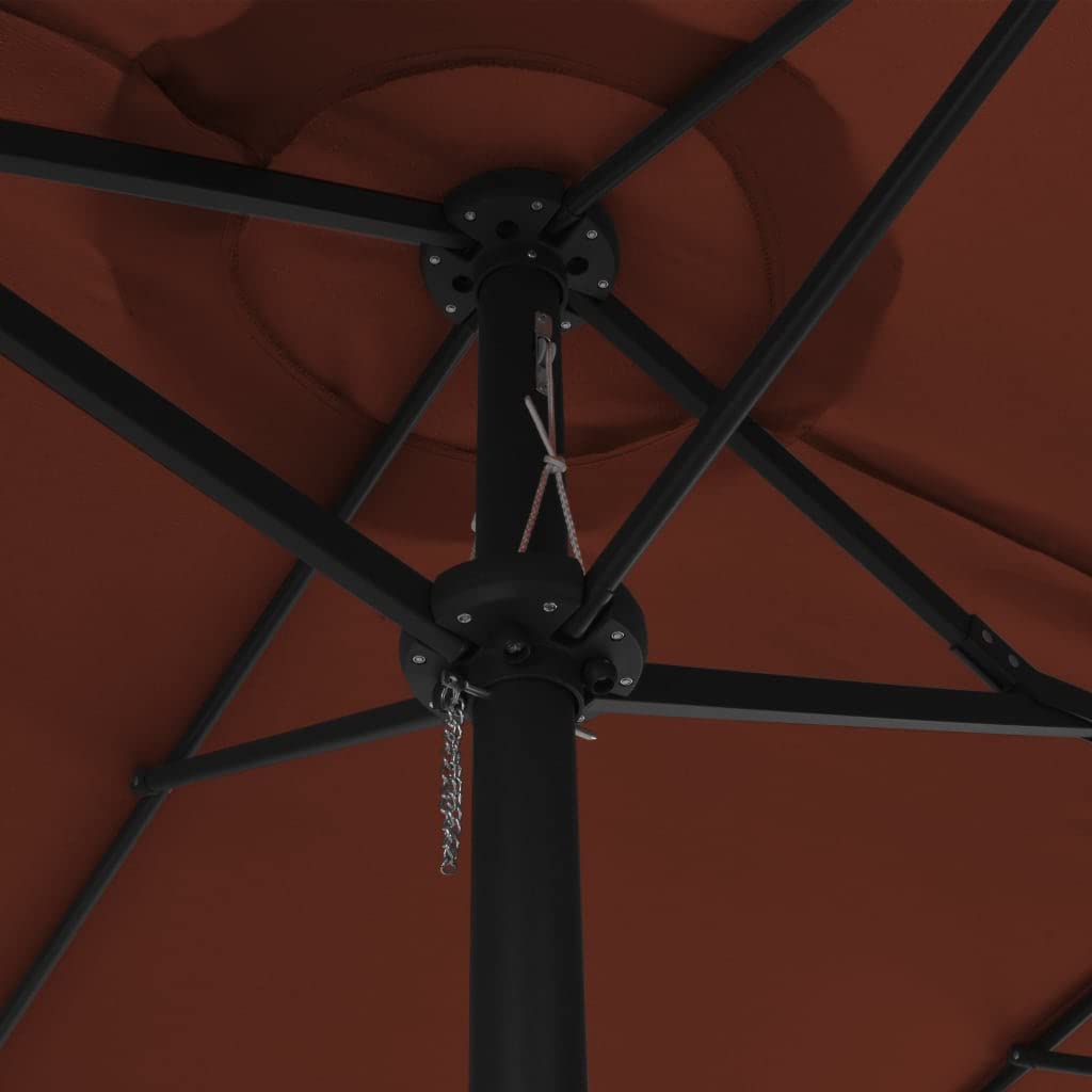 CHARMMA 10ft x 8ft Outdoor Patio Umbrella with Rust-Resistant Aluminum Pole - Large 181.1