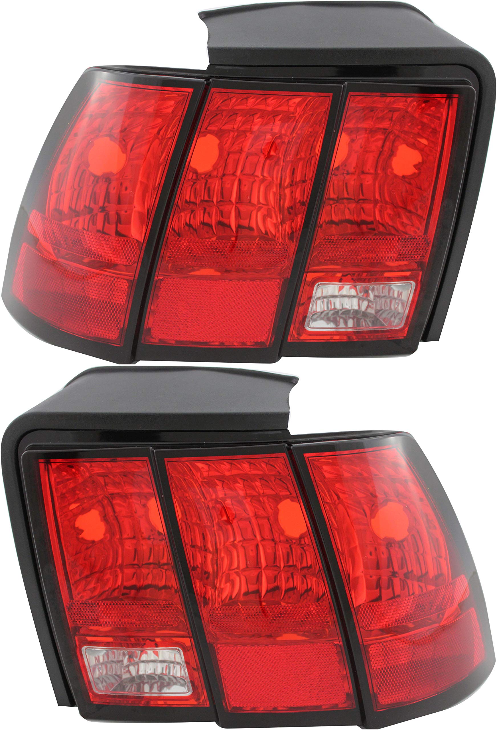 Ford Mustang Tail Lights Lamps Set - Compatible with 1999-2004 Models - Driver & Passenger Side Replacement - Perfect for Night Driving & Car Restoration Projects
