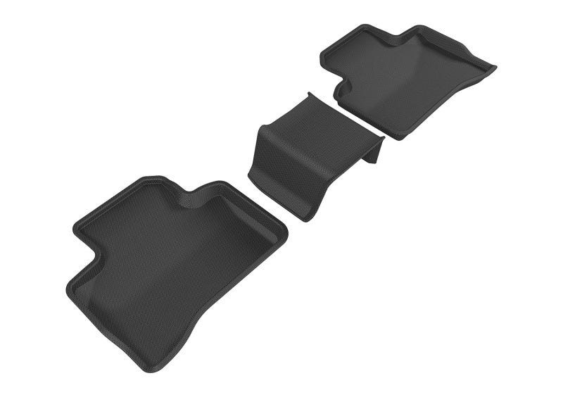 3D MAXpider All-Weather Floor Mats for 2016-2020 Mercedes Benz GLC Class X205 (Kagu Series) - Premium 2nd Row Custom Fit Car Mats, Black - Perfect for Daily Commute, Road Trips & Family Protection
