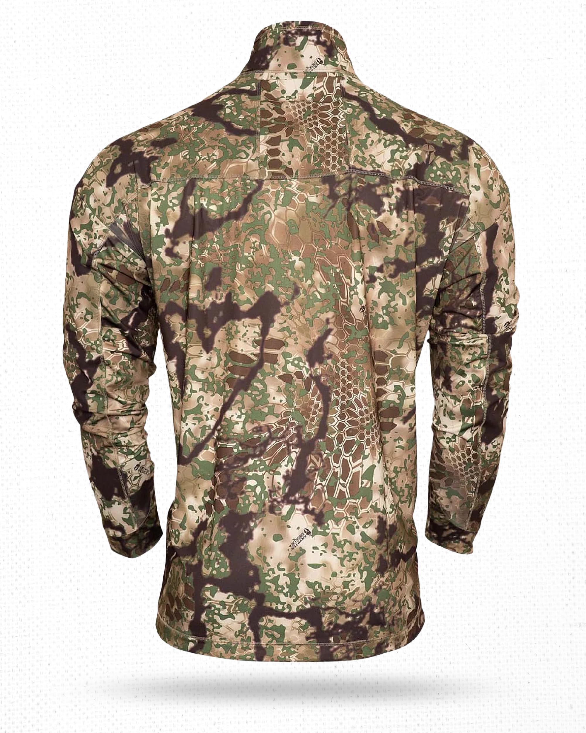 Kryptek Men's Valhalla 2 Lightweight Camo Hunting Shirt - Long Sleeve Half Zip Performance Top for Outdoor Adventures, Tactical Training & Wilderness Survival