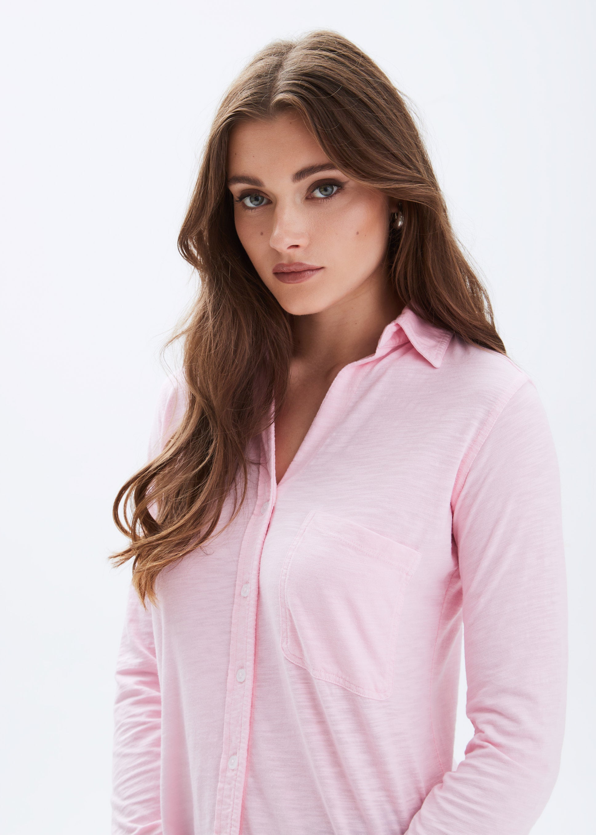 AMRAT Jersey Blouse for Women - Soft & Comfortable Knit Top - Perfect for Casual Wear, Office, and Everyday Outfits