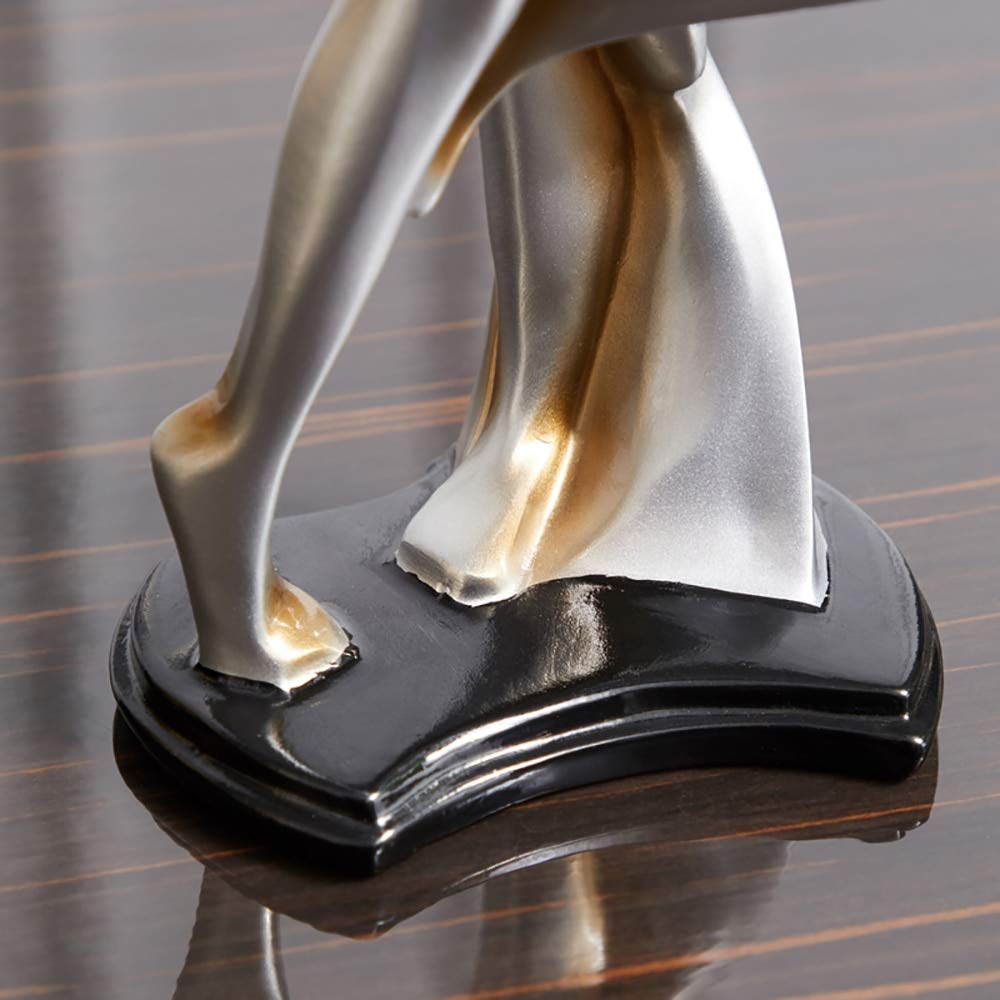 LILOVE Kissing Dancer Couple Figurine - Handcrafted Resin Lovers Statue for Wedding Decor, Anniversary Gift & Home Decoration | Romantic Tabletop Sculpture for Living Room, Bedroom & Wedding Centerpiece