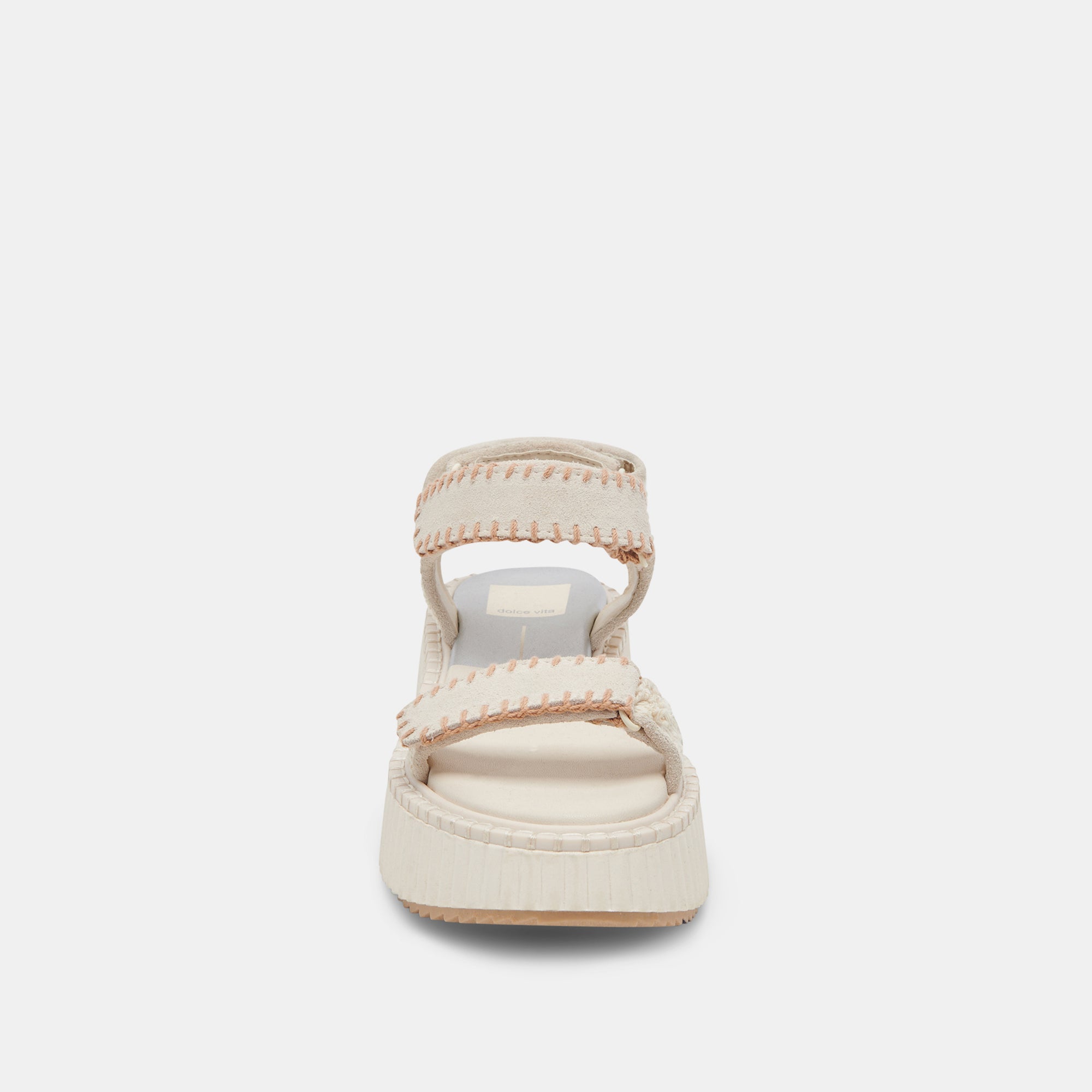 DEBRA Women's Ivory Suede Sandals - Comfortable Casual Summer Shoes for Beach, Vacation & Everyday Wear