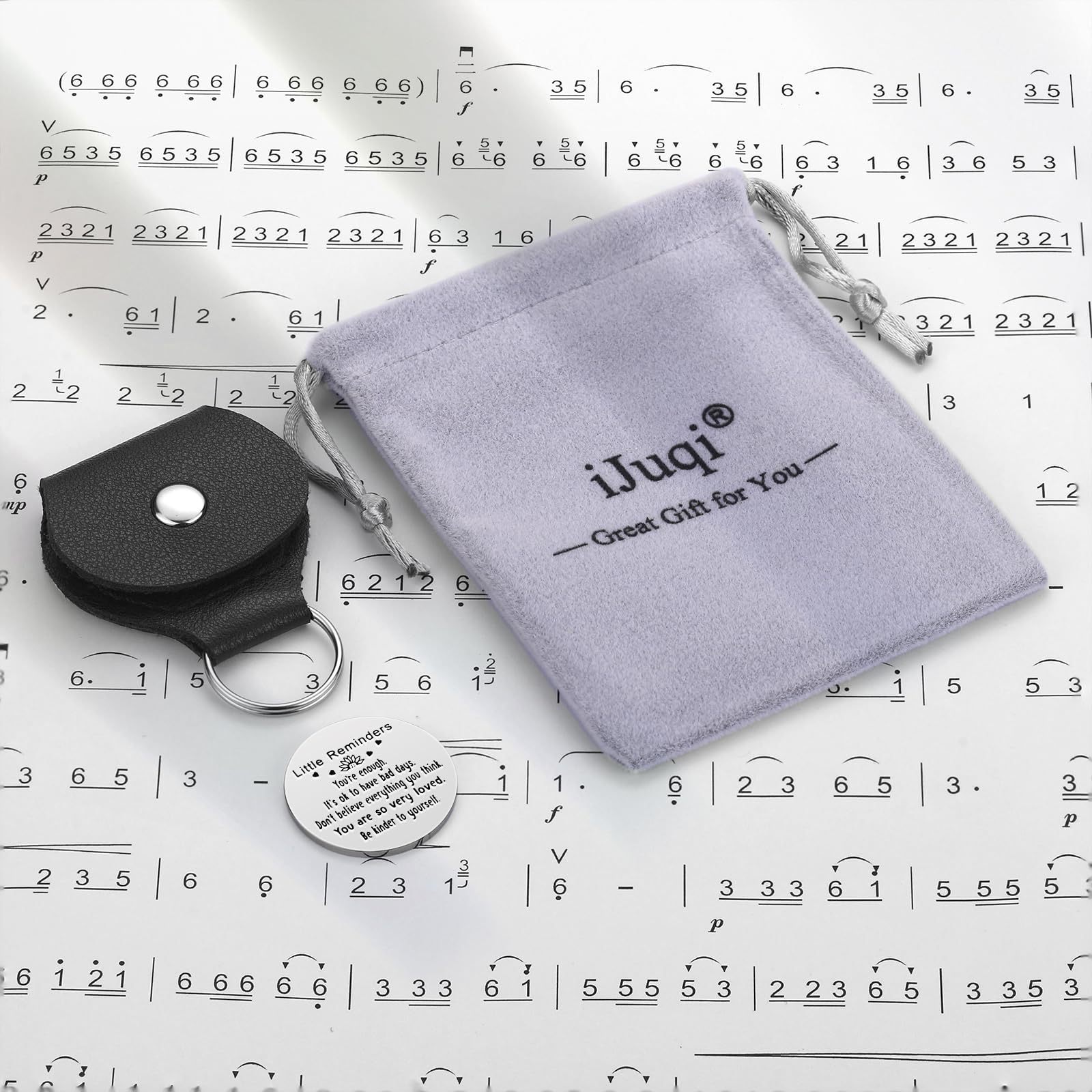 iJuqi Inspirational Keychain for Women - Self Care Mental Health Gift, Motivational Little Reminders for Christmas & Birthday (Perfect for Nurses, Therapists, Friends & Daily Encouragement)