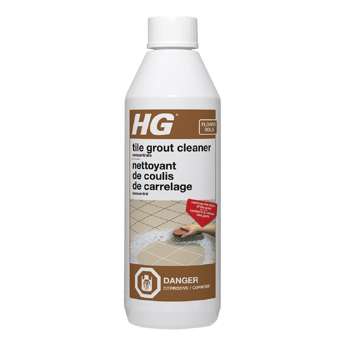 Grout Cleaner 500ml - Powerful Tile & Grout Stain Remover for Bathroom, Kitchen & Shower - Deep Cleaning Formula for Tough Stains & Dirt