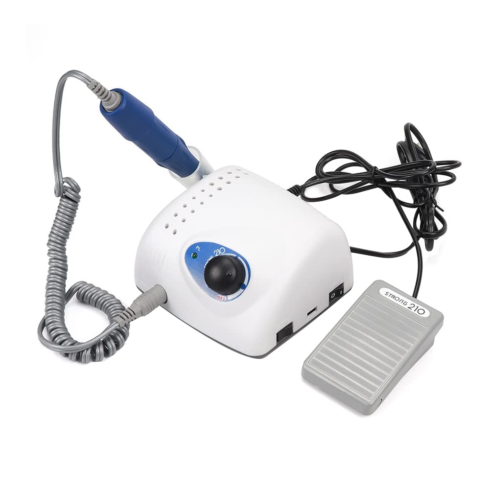 Professional 35000RPM Electric Nail Drill Machine Kit - 210+105 Nail File Bits (2.35mm) for Home Salon & DIY Manicures | Nail Art Polisher, Pedicure & Beauty Equipment | Perfect for Gel Polish Removal, Acrylic Nails & Nail Extensions