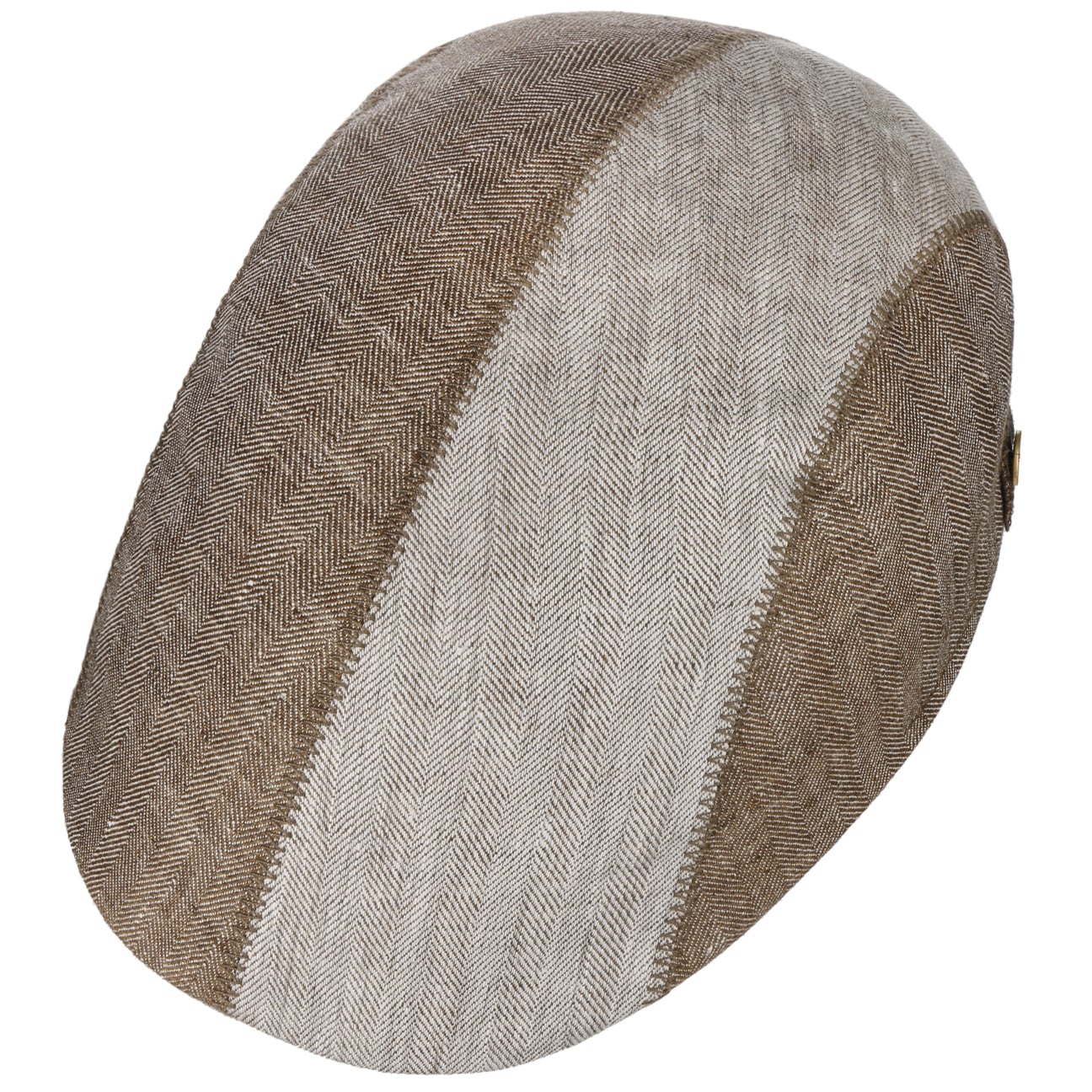 Stylish Mayser Prince Twotone Linen Flat Cap for Men - Perfect for Casual Outings, Golf, and Vintage Fashion