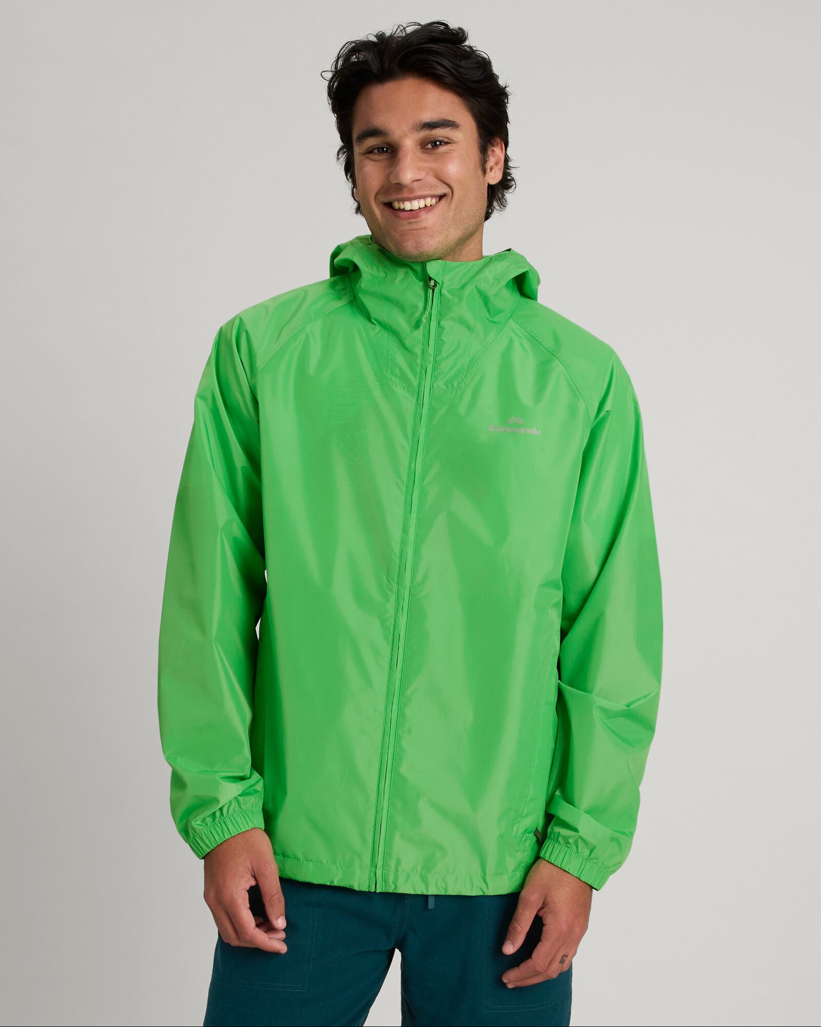 Men's Waterproof 2-Layer Rain Jacket with Pockets - Lightweight & Breathable for Outdoor Hiking, Camping & Travel | Lizzard