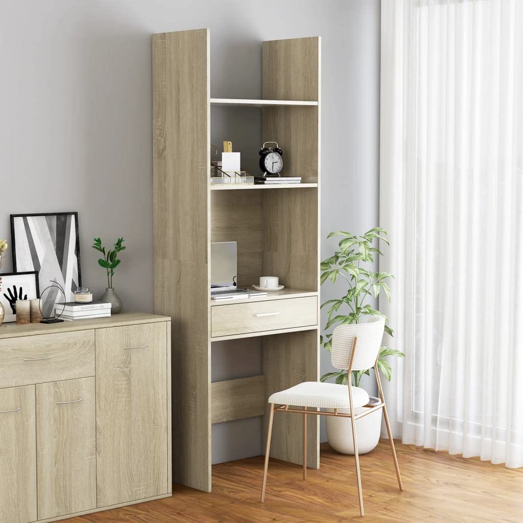 ZQQLVOO Multifunctional Display Stand & Storage Organizer - Sonoma Oak Book Cabinet, Closet Organizer, Living Room Decor (23.6x13.8x70.9 Inches) - Perfect for Home, Office & Dormitory Organization