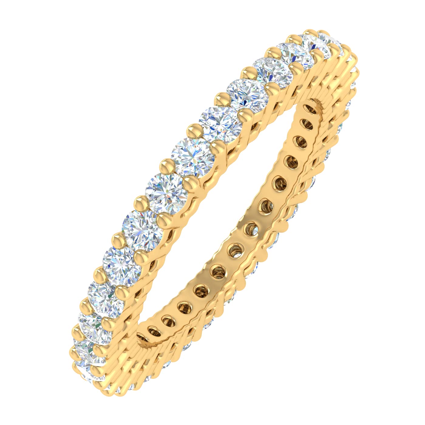 0.66-0.80 Carat Diamond Eternity Wedding Band Ring for Women - 14K Gold Engagement Ring, Anniversary Gift, Bridal Jewelry - Perfect for Weddings, Proposals & Special Occasions
