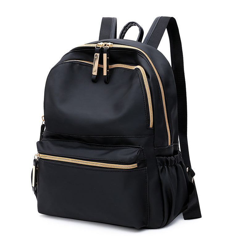 Waterproof Women's Backpack - Lightweight Black Cloth Backpack for Hiking, Travel & Daily Use