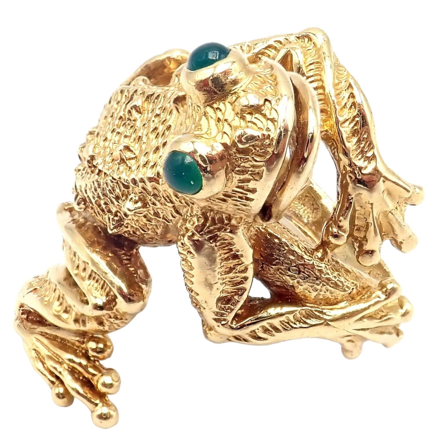 Authentic 18k Yellow Gold Frog Emerald Ring by Kurt Wayne - Elegant Jewelry Gift for Women, Perfect for Birthdays, Anniversaries & Special Occasions