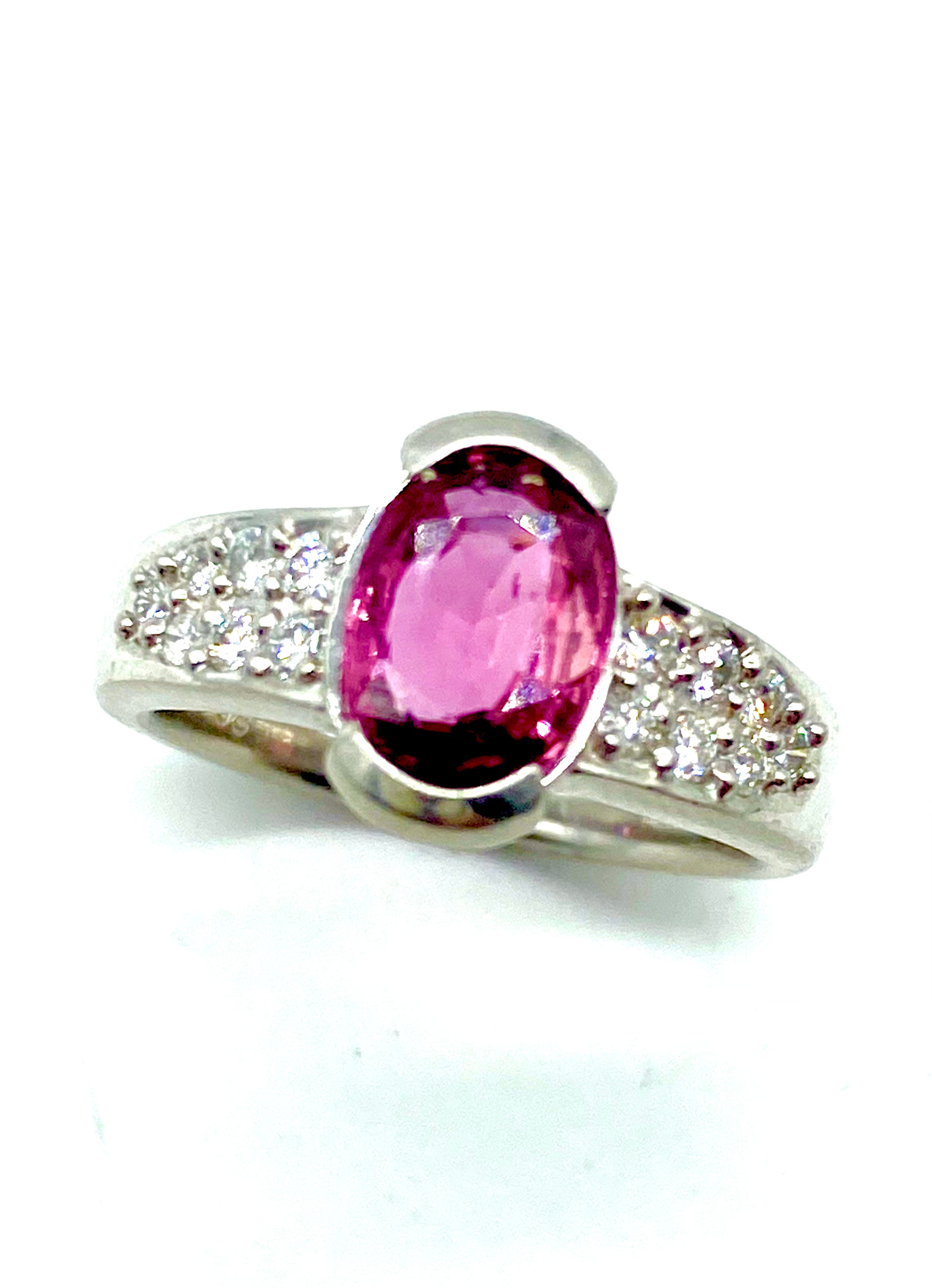 Exquisite Pink Sapphire & Diamond Ring for Women | 14K Gold Engagement & Wedding Band | Elegant Gift for Anniversary, Valentine's Day | Perfect for Proposals, Special Occasions & Everyday Luxury