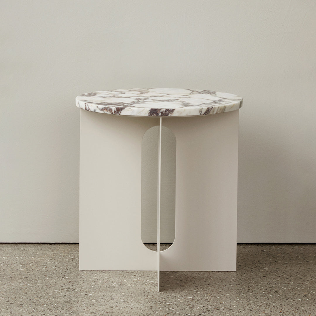 Modern Androgyne Side Table - Minimalist Nightstand, Bedside Table for Bedroom, Living Room & Office - Stylish End Table with Storage Shelf