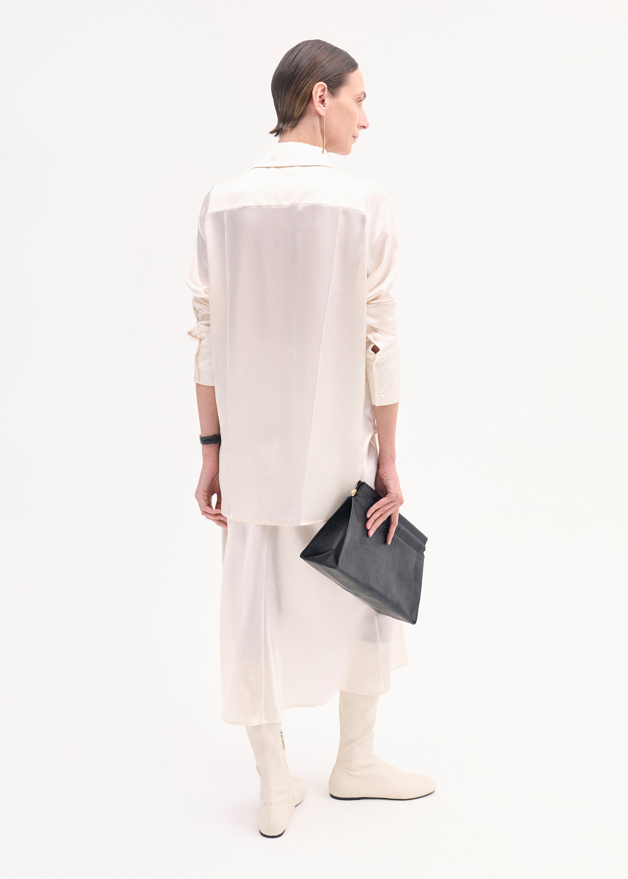 Elegant Ivory Silk Bias Cut Slip Skirt - Perfect for Weddings, Date Nights & Special Occasions
