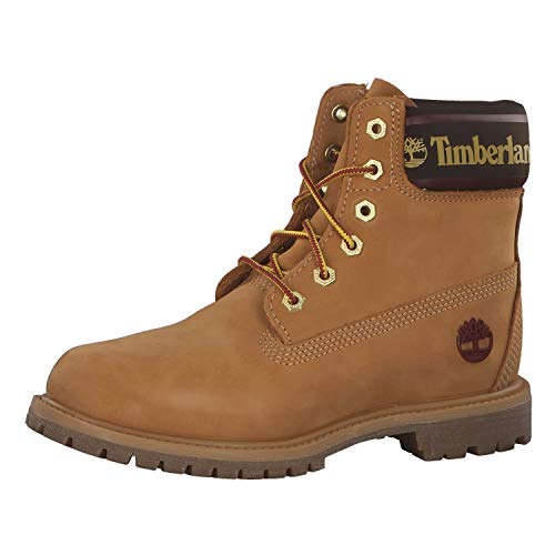 Timberland Women's 6-Inch Premium Waterproof Nubuck Boots - Waterproof Hiking & Outdoor Winter Boots for Women - Comfortable Ankle Boots for Walking, Camping & Everyday Wear
