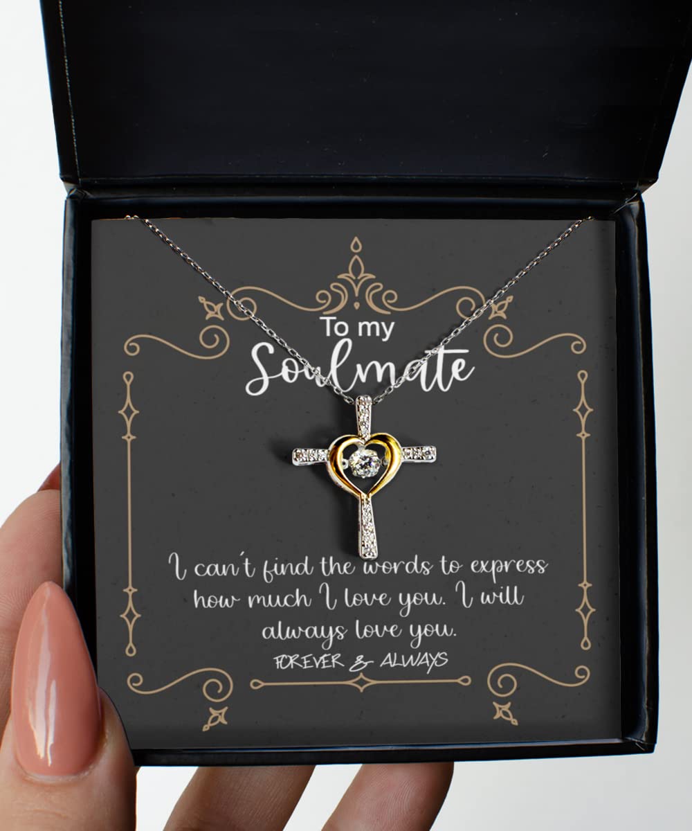 Zapbest 14K Gold Plated Cross Dancing Necklace - Romantic Gift for Wife, Girlfriend, Soulmate | Birthday, Anniversary, Valentine's Day Jewelry | Perfect for Special Occasions & Everyday Wear