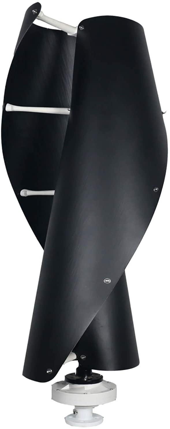 12,000W Vertical Axis Wind Turbine Generator with MPPT Charge Controller - Black | Helix Spiral Design for Residential Wind Power | Perfect for Off-Grid Homes, Cabins & Renewable Energy Systems
