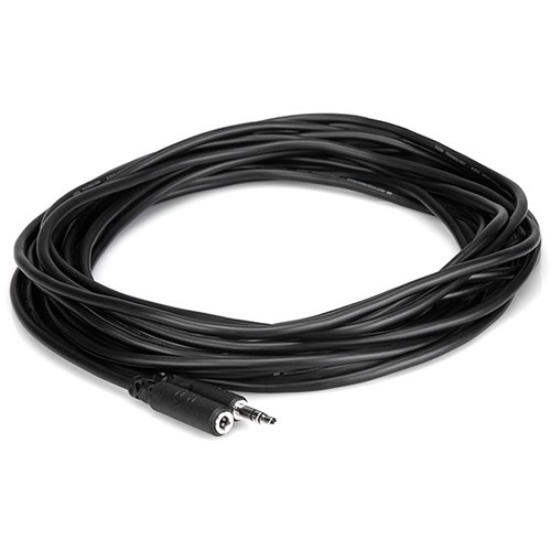 Hosa Technology Stereo Mini Male to Stereo Mini Female Cable 25ft (7.62m) - High-Quality Audio Patch Cable for Headphones, Mixers, and Portable Devices