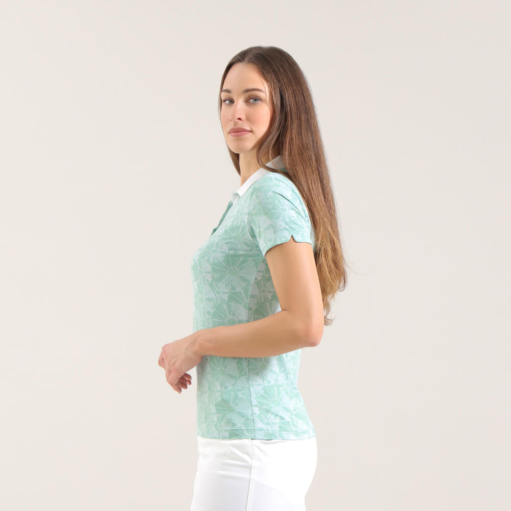 APSIK Lightweight Sunblock Printed Polo Shirt for Men - UPF 50+ UV Protection, Quick-Dry & Breathable - Perfect for Golf, Tennis, Beach & Outdoor Activities (Final Sale)