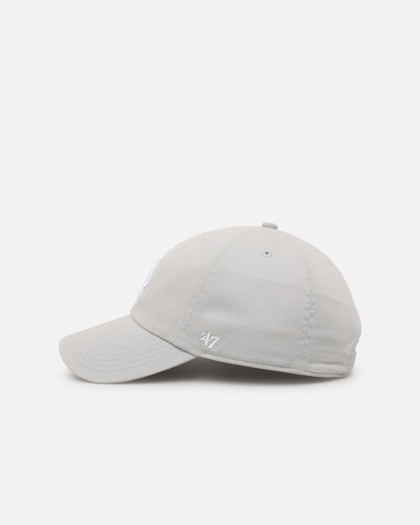 47 Brand Los Angeles Dodgers 'Ballpark' 47 Clean Up Strapback Gray Hat - Adjustable Snapback Cap for Baseball Fans, Streetwear & Casual Outfits
