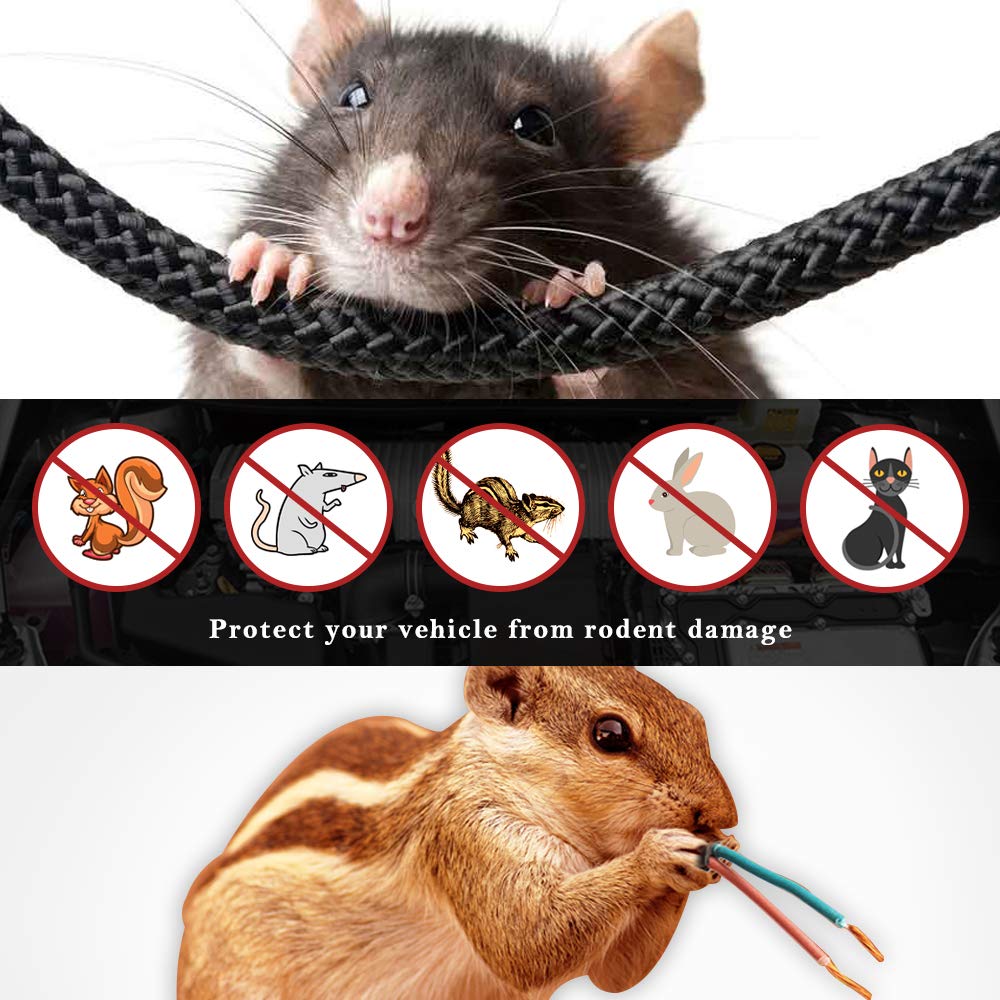 Electronic Ultrasonic Mouse Repellent for Cars - Battery Powered Rodent Repeller for Car Engines, Indoor, Garage, RV & Attic - Safe & Effective Pest Control Solution
