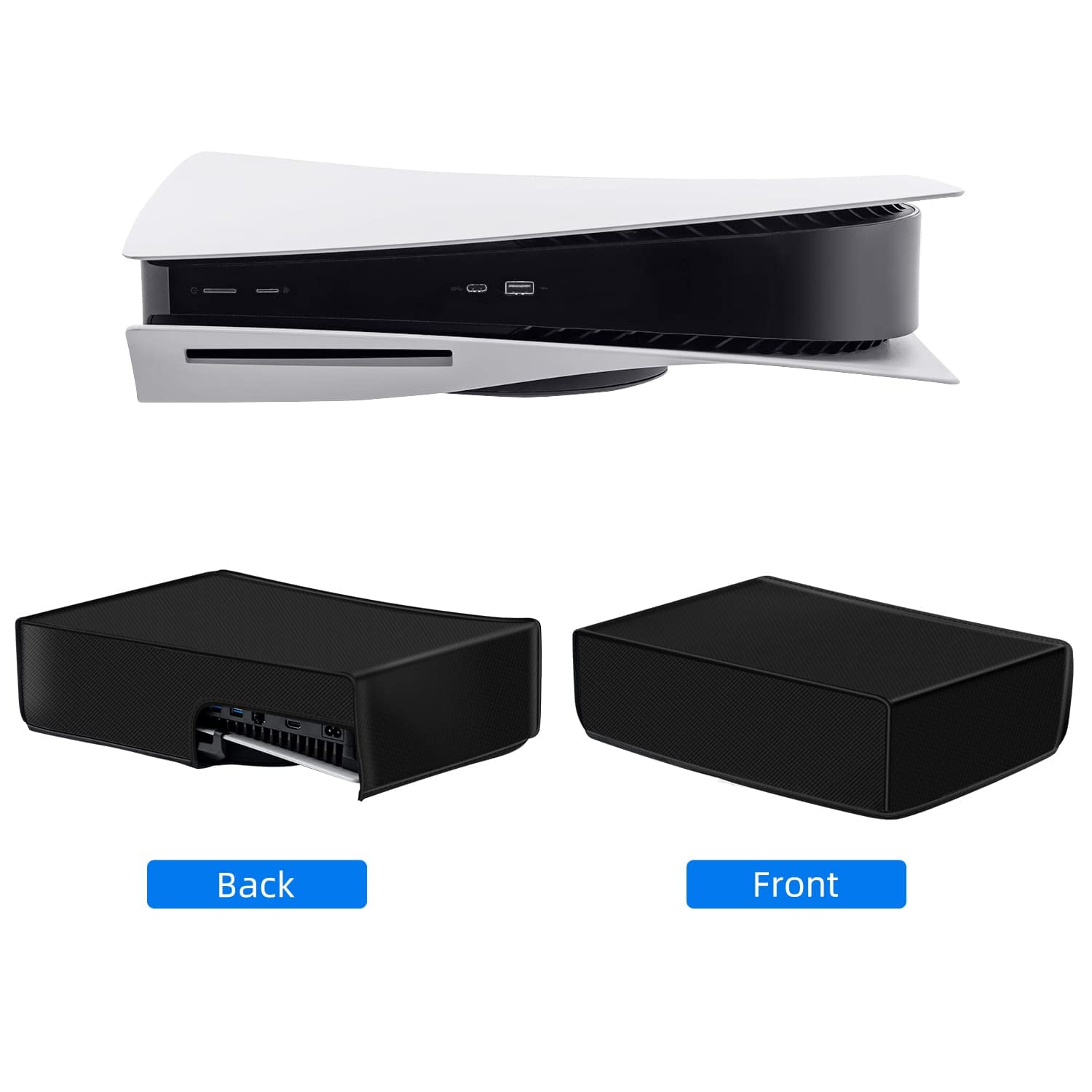 Wigearss Waterproof Dustproof Scratch-Resistant Protective Cover for PS5 (Not for PS5 Slim/PS5 Pro) - Perfect for Gaming Console Storage & Travel Protection