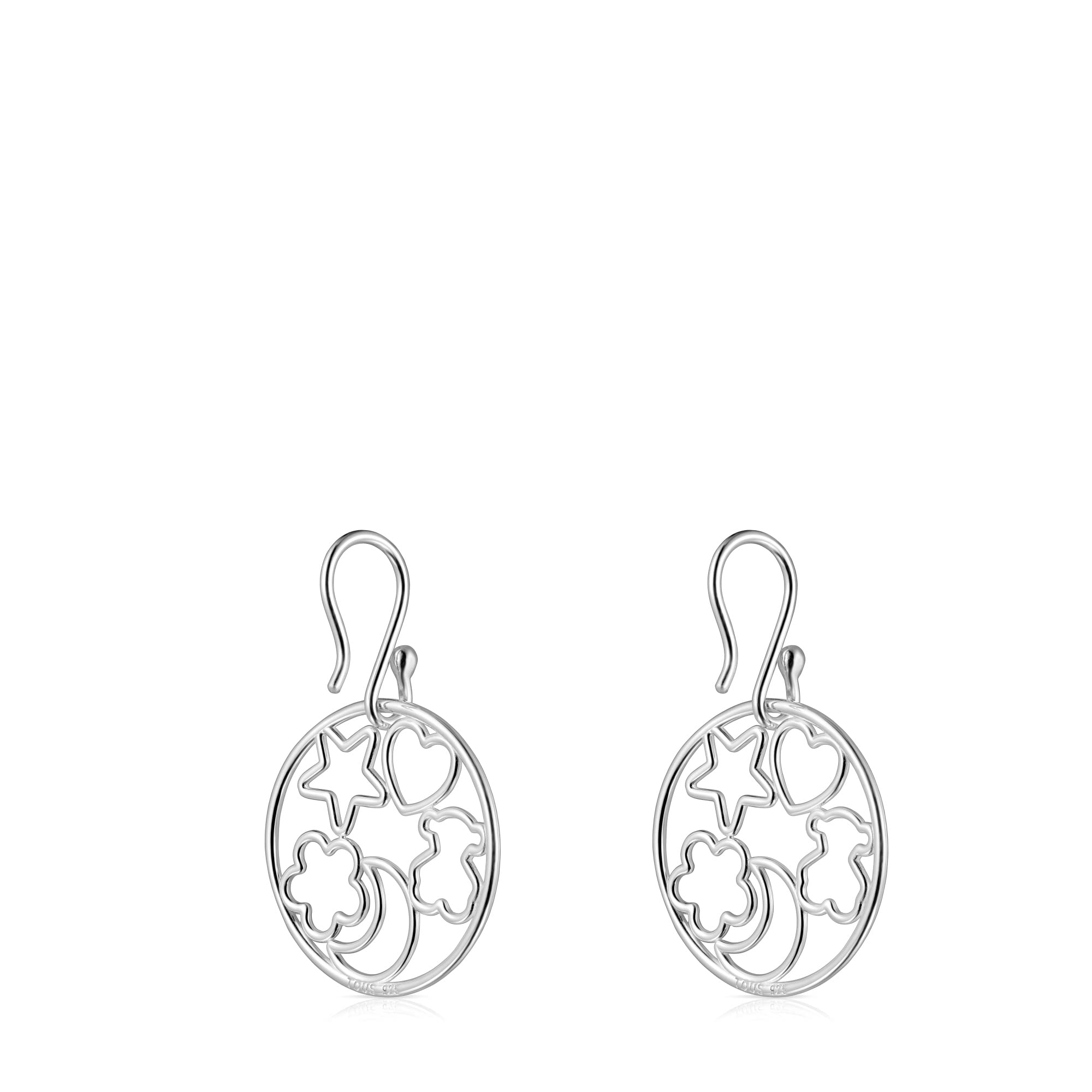TOUS Sterling Silver Silhouette Earrings for Women - Elegant & Dainty Jewelry Gift for Her - Perfect for Parties, Weddings & Everyday Wear