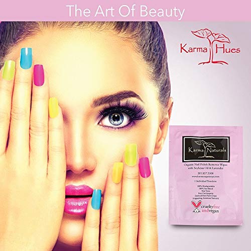 Organic Nail Polish Remover Wipes - 10 Pack | Non-Toxic, Vegan & Cruelty-Free | Nail Strengthener & Treatment for Healthy Nails | Perfect for Travel, Manicures & At-Home Nail Care